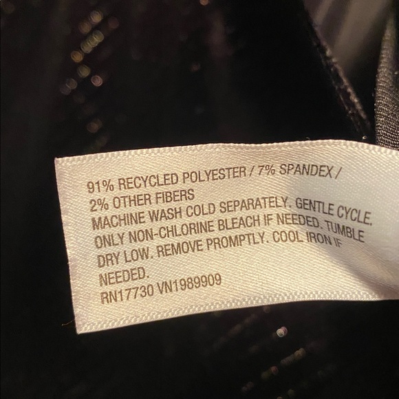 Ava & Viv Black Velour Pull On Pants with Pinstripes…size 2X - Picture 4 of 4